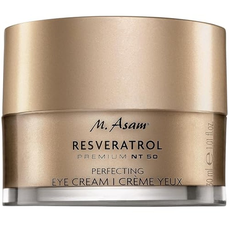 M. Asam Resveratrol Premium NT50 Perfecting Eye Cream ? Anti-aging under eye cream with resveratrol & hyaluronic acid to smooth wrinkles & fine lines, vegan formula, 1.01 Fl Oz