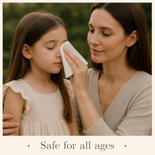 DERMORE Eyelid Cleansing Wipes with Tea Tree, Chamomile & Aloe; Daily Relief & Gentle Hygiene for Dry, Itchy Skin; Preservative-Free, Individually Wrapped for Convenient, Refreshing Skin Care - 50 Pcs