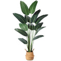 6ft Bird of Paradise Artificial Plant with Woven Basket - Faux Indoor Decor