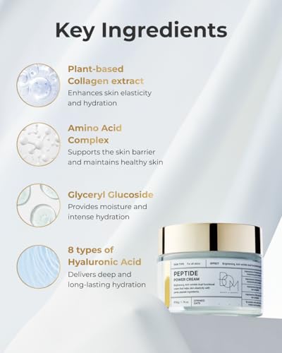 Peptide Gold Hydrating Face Cream - Anti-Aging Moisturizer with Collagen Support