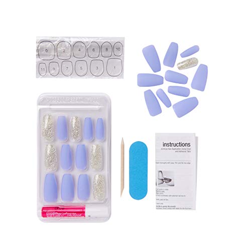 Kiss Nails GEL FANTASY- Medium Design Nails w/Adhesive Tabs & Glue (KGN07-RUSH HOUR)24