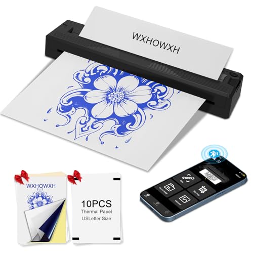 Portable Wireless Tattoo Stencil Printer with Transfer Paper for Artists & Beginners