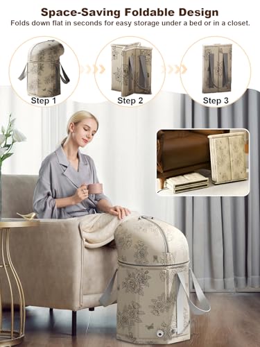 Portable Collapsible Foot Bath Basin with Knee Cover - Travel Soaking Tub for Feet & Legs