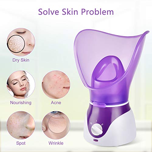 Seneryla Nano Ionic Facial Steamer with Blackhead Remover Kit - Deep Pore Cleansing & Hydration