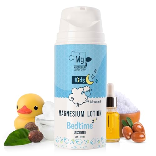 Magnesium Lotion for Kids - Unscented Sleep Support with Shea Butter - 5oz Bottle