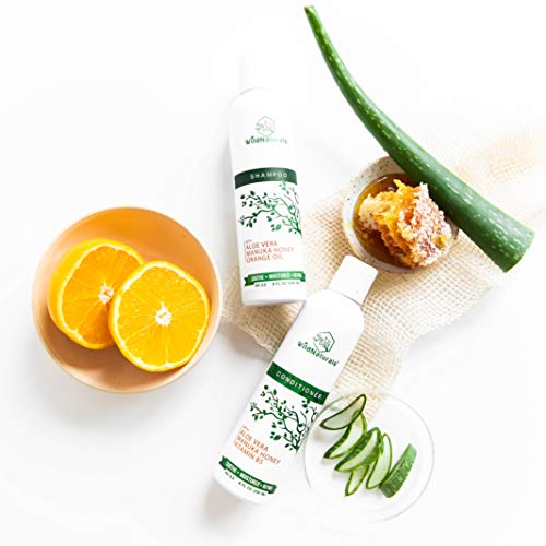 Wild Naturals Manuka Honey Shampoo & Conditioner Set - 8 Fl Oz x 2, Moisturizing & Soothing for Sensitive & Color-Treated Hair