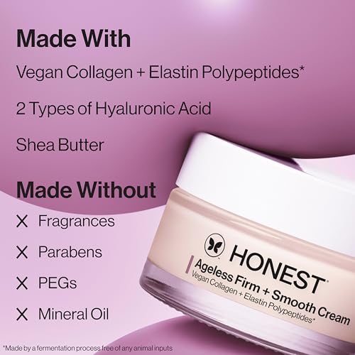 Honest Beauty Fragrance Free Ageless Firming Duo | Powered by Vegan Collagen and Elastin Polypeptides | Firmer, Smoother, More Even Looking Skin | Includes Serum (1 fl oz) and Cream (1.7 fl oz)