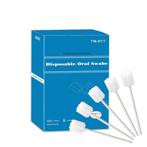 Disposable Mouth Swabs Sponge - Sterile Oral Cleaning, 250 Pieces - White - Variation of THIS listing