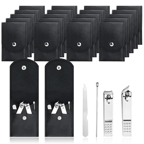 100 Sets Nail Clipper Set Bulk 4-in-1 Black Adult Personal Care Kit - Variation of Sets