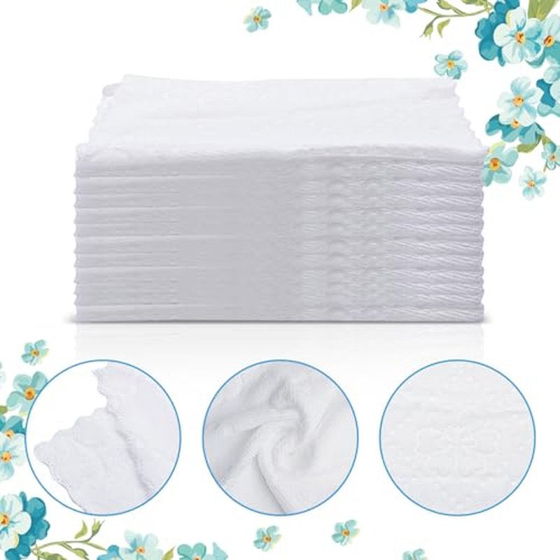 100 Pcs Moist Towel Bulk Moist Towelettes Individually Wrapped,White Towel Services,8.5''x8.5'' Unscented Wet Hand Towels,Disposable Refreshment Pre Moistened Towels for Travel Camping Sport Spa Party