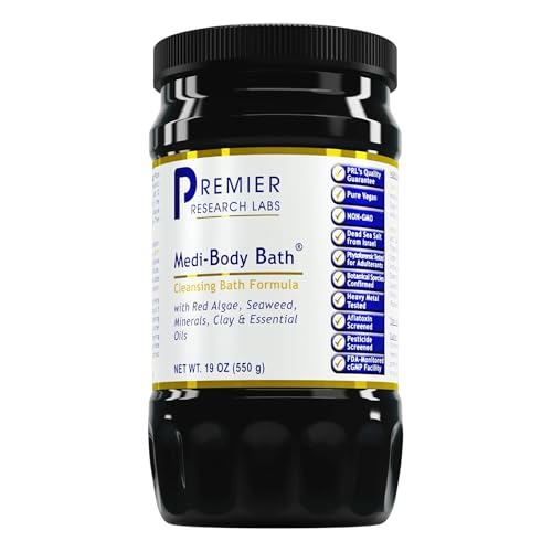 Premier Research Labs Medi-Body Bath Salt - 19 oz Natural Bath Soak with Dead Sea Minerals & Botanicals
