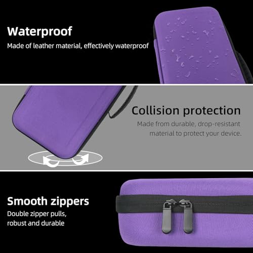 Hard Travel Case Compatible with Dyson airstraight HT01 Hair Straightener & Power Supply, Waterproof and Shockproof Storage Carrying case (Purple)