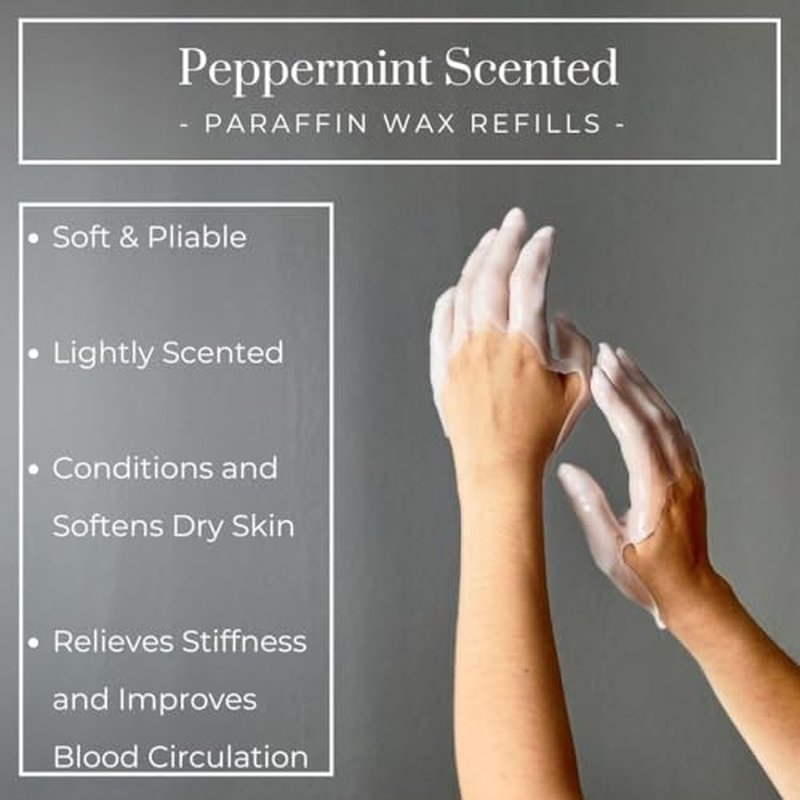 6lb Peppermint Scented Paraffin Wax for Hand and Feet, Use with any Paraffin Wax Machine for Hand and Feet