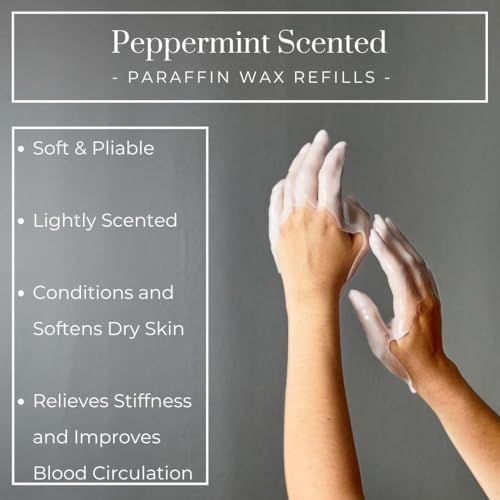 Peppermint Paraffin Wax Refill Kit for Hand & Foot Spa - 6lb - Relax & Moisturize