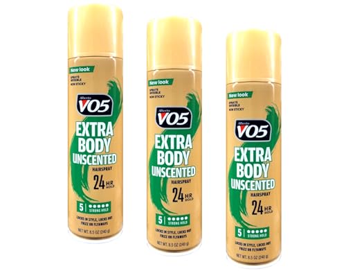 Unscented Strong Hold Hairspray - Clear Finish, 8.5 oz, Pack of 3