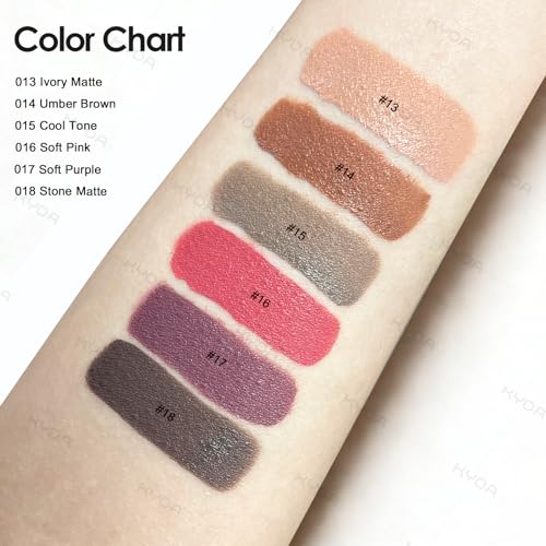 KYDA Liquid Matte Eyeshadow, Soft Matte Purple Eyeshadow, Long-wearing Crease-Resistant Velvet Eyes Tint, Smooth Cream-to-Powder Texture, Multiuse Makeup for Eyes, Cheeks and Lips