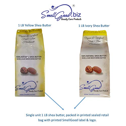 Shea Butter Raw Unrefined 80 Ounce - Pure Yellow Body Moisturizer for Skin & Hair - Pack of 1