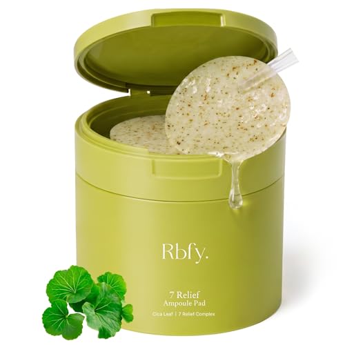 Rbfy 7 Relief Ampoule Toner Pad with Centella Asiatica - Tea Tree Variant, 100 Pads