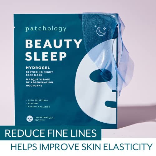 Hydrogel Face Mask with Retinol & Peptides - 1 Pack of 2 - Anti-Aging Hydrating Mask for Women and Men