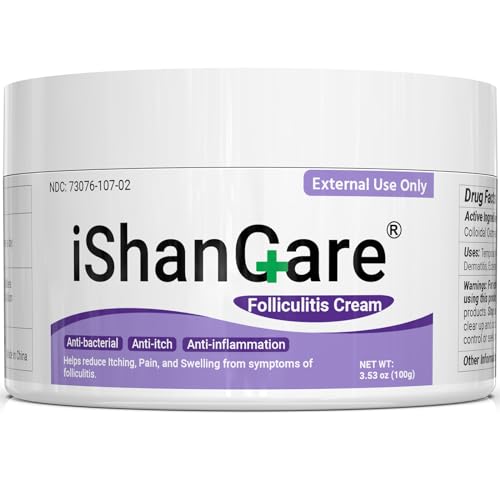 Folliculitis Treatment Cream - Natural Relief for Itching Redness & Inflammation - 3.53 Oz - Variation 1