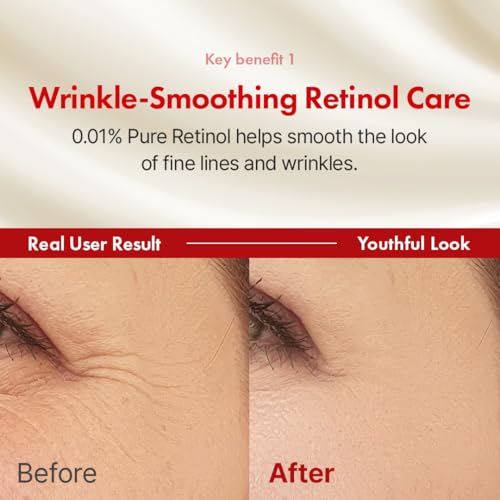 Hanskin 0.1% Pure Retinol Facial Serum for Face, Reduce Fine Lines & Wrinkles, Signs of Aging for Day & Night, Smoothing Firming Revitalizing, Animal Testing Free, Korean Skincare, 30ml/1.01 FL Oz