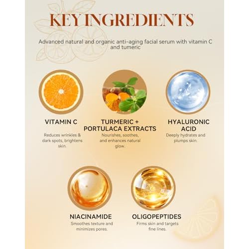 TJE Vitamin C Serum for Face, Serum for Wrinkles,Firming & Dry Skin, Dark Spot Corrector on Face, Brightening Serum & Pore Minimizer For Face, Post Acne Skin Barrier Repair - 1 Fl Oz