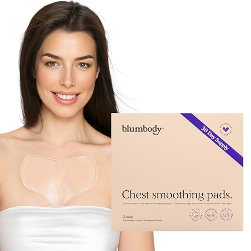 BLUMBODY Reusable Silicone Chest Wrinkle Patches - 2 Pack for Side Sleep Lines