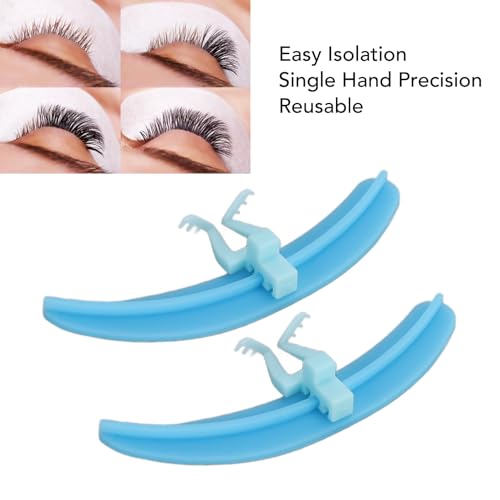 Sanpyl Eyelash Separator, Silicone Lash Extension Tool for Beginners Professional, Washable Reusable, Efficient Isolation Helper with 3 Colors (Blue)