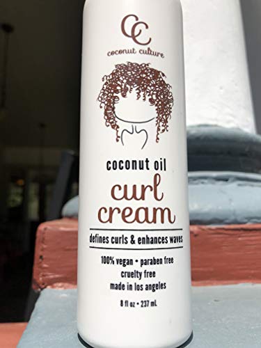 Curl Cream for Natural Definition & Shine - 8oz Coconut Oil Infused