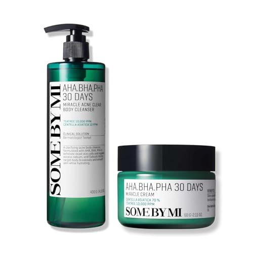 SOME BY MI AHA BHA PHA 30 Days Miracle Acne Clear Body Cleanser & Miracle Cream