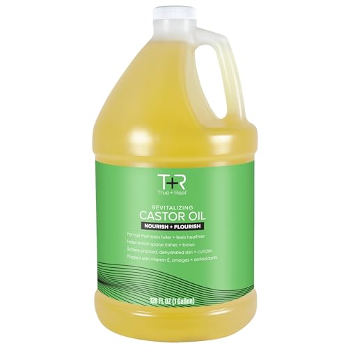 Pure Castor Oil 128 Fl Oz - Cold-Pressed, Unrefined, Hexane Free, Skin & Hair Nourishing
