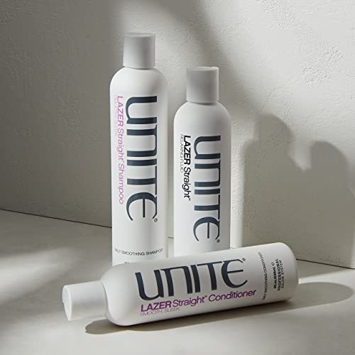 UNITE Hair ? LAZER Straight Shampoo ? Smoothing Cleanser to Tame Frizz & Control Unruly Hair ? For Thick or Coarse Hair ? 10 Fl Oz