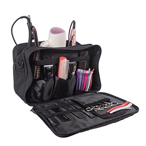 Large Capacity Hairdressing Tool Bag with Compartments Salon Organizer