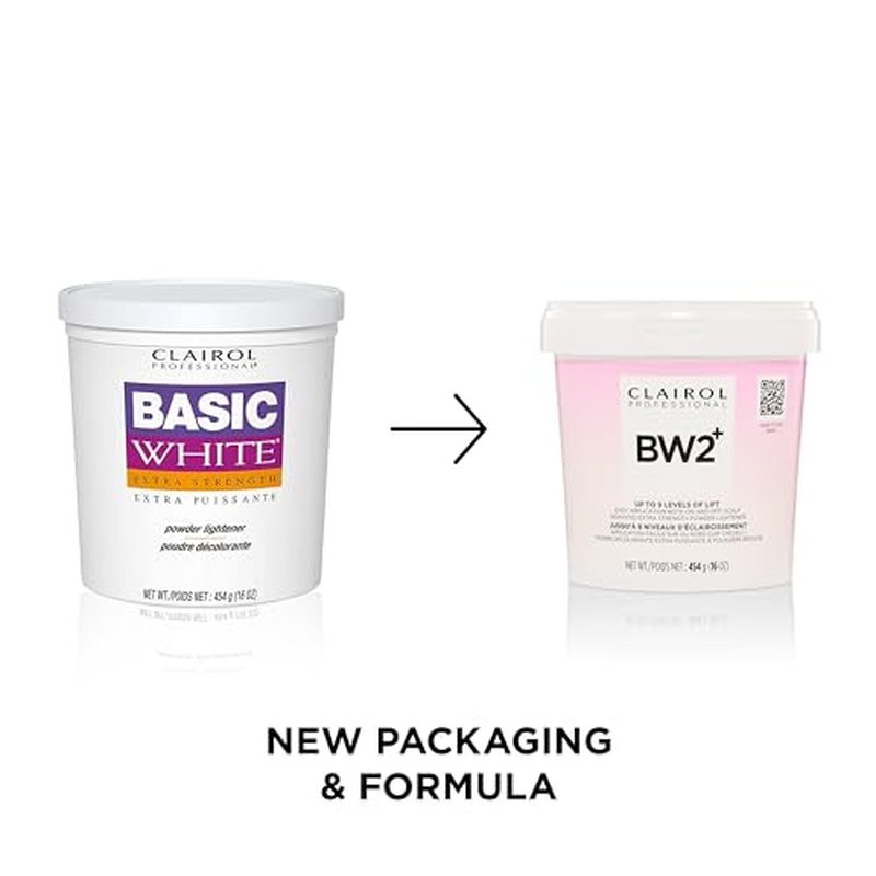 Clairol Professional BW2+ Extra Strength Powder Lightener, Up to 9 Levels of Lift for Hair Highlights & Lightening