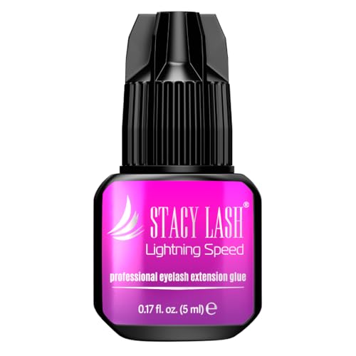 Eyelash Extension Adhesive - Fast-Drying Black Lash Glue with Primer Set for Professionals