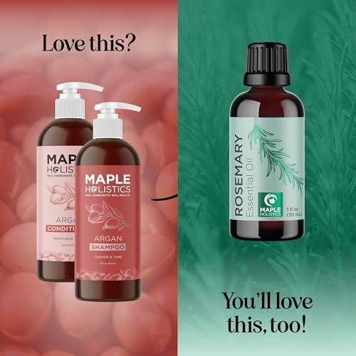 Maple Holistics Argan Oil Shampoo & Conditioner Set 16 Fl Oz Pack of 2 for Dry Hair