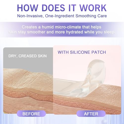 Neck Wrinkle Patches, Reusable Silicone Anti-Wrinkle Pads Set for Neck, Chest and Face, Overnight Use for Smooth Lines, Washable Comfortable Fit, 18 Pieces
