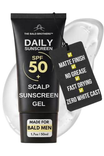 SPF50 Sunscreen Gel for Face & Scalp - Fast Dry, Matte Finish, Hydrating