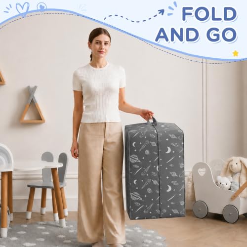 Toddler Travel Bed Foldable Portable Floor Mat Gray - For 3-6 Year Olds