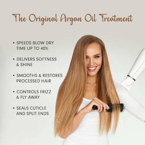 DermOrganic Argan Oil Leave-In Hair Treatment 4 oz - Restores & Protects, Heat & Frizz Control - Pack of 1