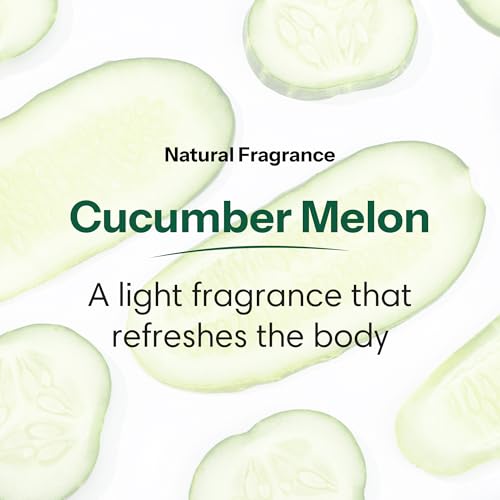 Moisturizing Shower Gel with Aloe & Oatmeal - Cucumber Melon, 128 Fl Oz - Long Lasting Hydration & Gentle Formula