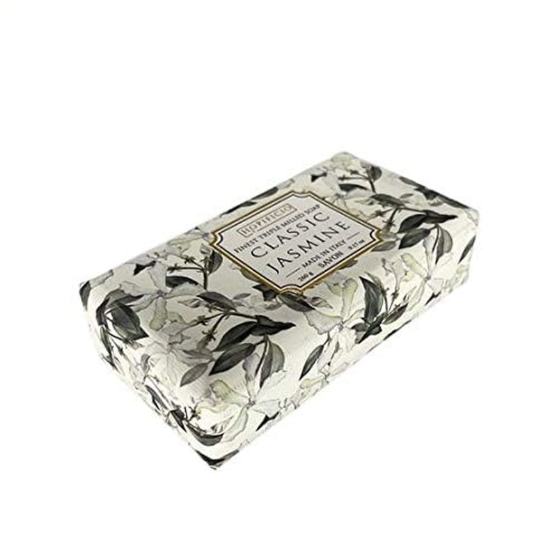 Classic Jasmine Finest Milled All-Natural Bar Soap, Moisturizing & Brightening. Suitable for Hand, Face & Body 9.17 Oz