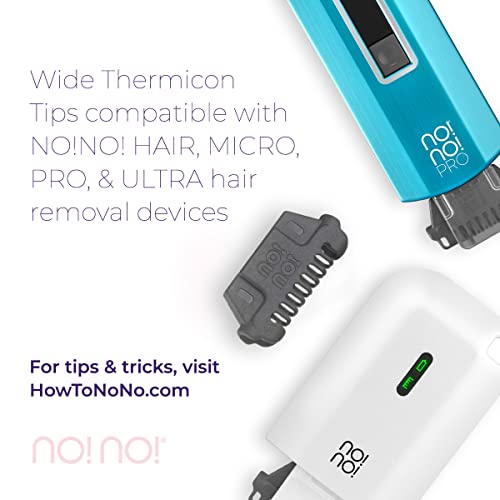 Hair Removal Refill Tips Pack for Legs, Back, Arms & Chest - Wide Tip (3 Count)