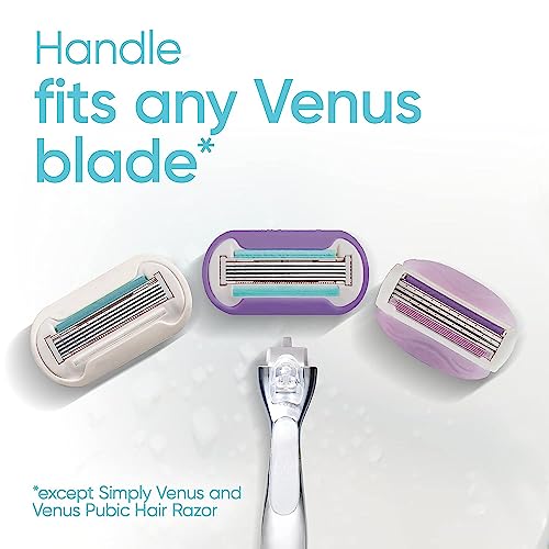 Gillette Venus Deluxe Smooth Platinum Razor + Refills - Women’s 5-Blade Shaving Set