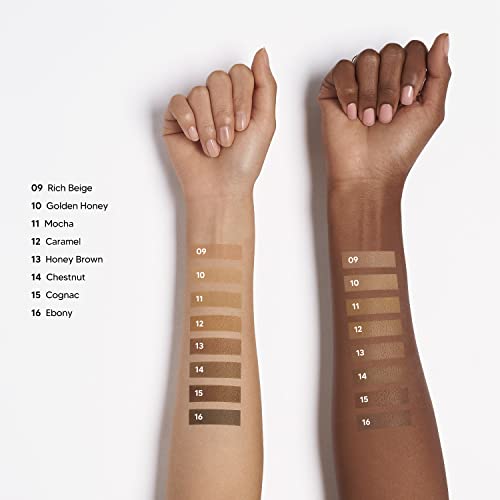 Ruby Kisses Powder Foundation Full Coverage Matte Foundation Long Lasting Face Makeup 0.35 oz. (Golden Honey) (Pack of 2)