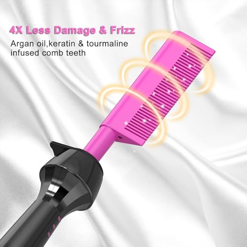 Red Dan 500°F Hot Comb for Wigs & Black Hair - Electric Styling Tool