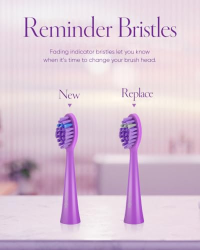 Electric Toothbrush for Adults - Rechargeable Sonic 45,000 VPM, 5 Modes, 2-Min Timer, 60-Day Battery - Purple