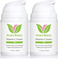 Amara Beauty Vitamin C Cream for Face with Coconut Oil, Cocoa Butter & Jojoba Oil, 1.7 fl. oz. (Pack of 2)