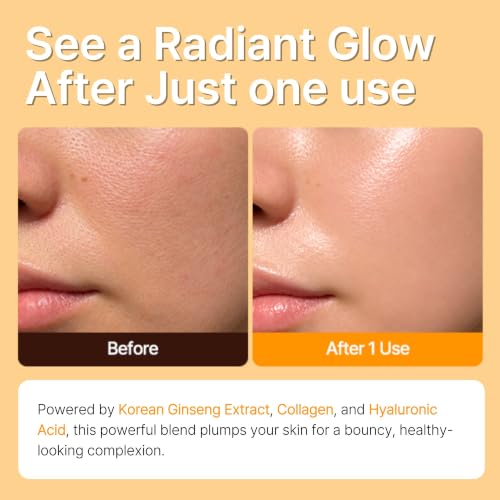 FARMSTAY Ginseng & Collagen Wrapping Mask for Glass Skin – Hydrating Peel-Off Face Mask with Brush, Night Facial Skincare, 5.07 fl oz