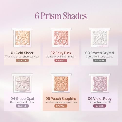 Highlighter Makeup - Pearl Shimmer Face Illuminator & Glow Powder - 01 Gold Sheer